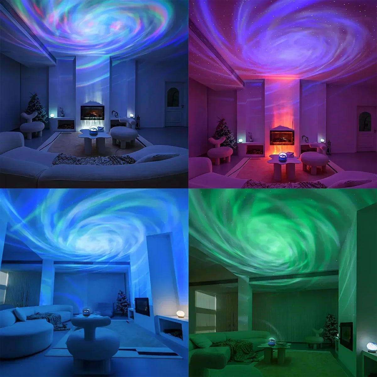 LED Galaxy Projector Light Multi-Color Remote Control for Bedroom Decoration Christmas Star Projector Night Light New Year Gift
