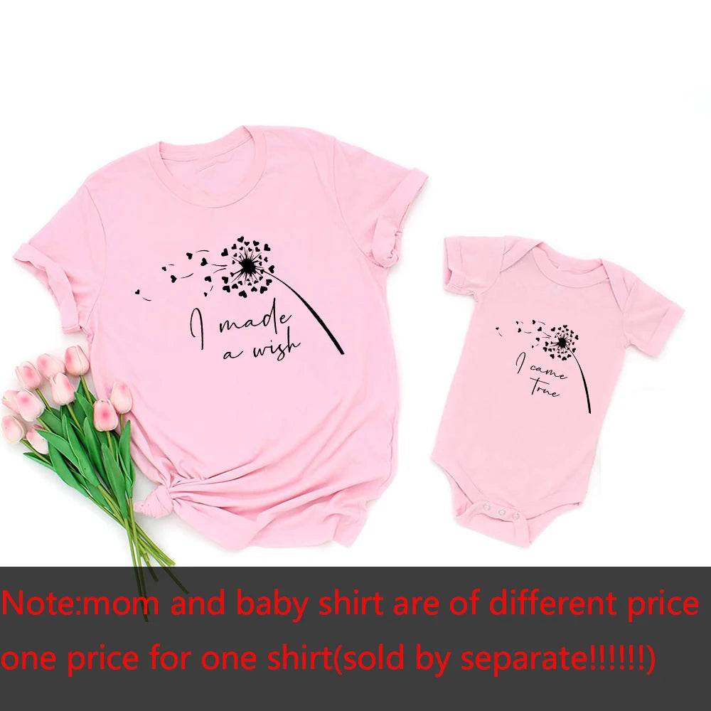 Mommy and Me Outfits Mommy and Baby Matching Shirt I Made a Wish I Came True Wishes New Mom Gift Baby Shower New Baby