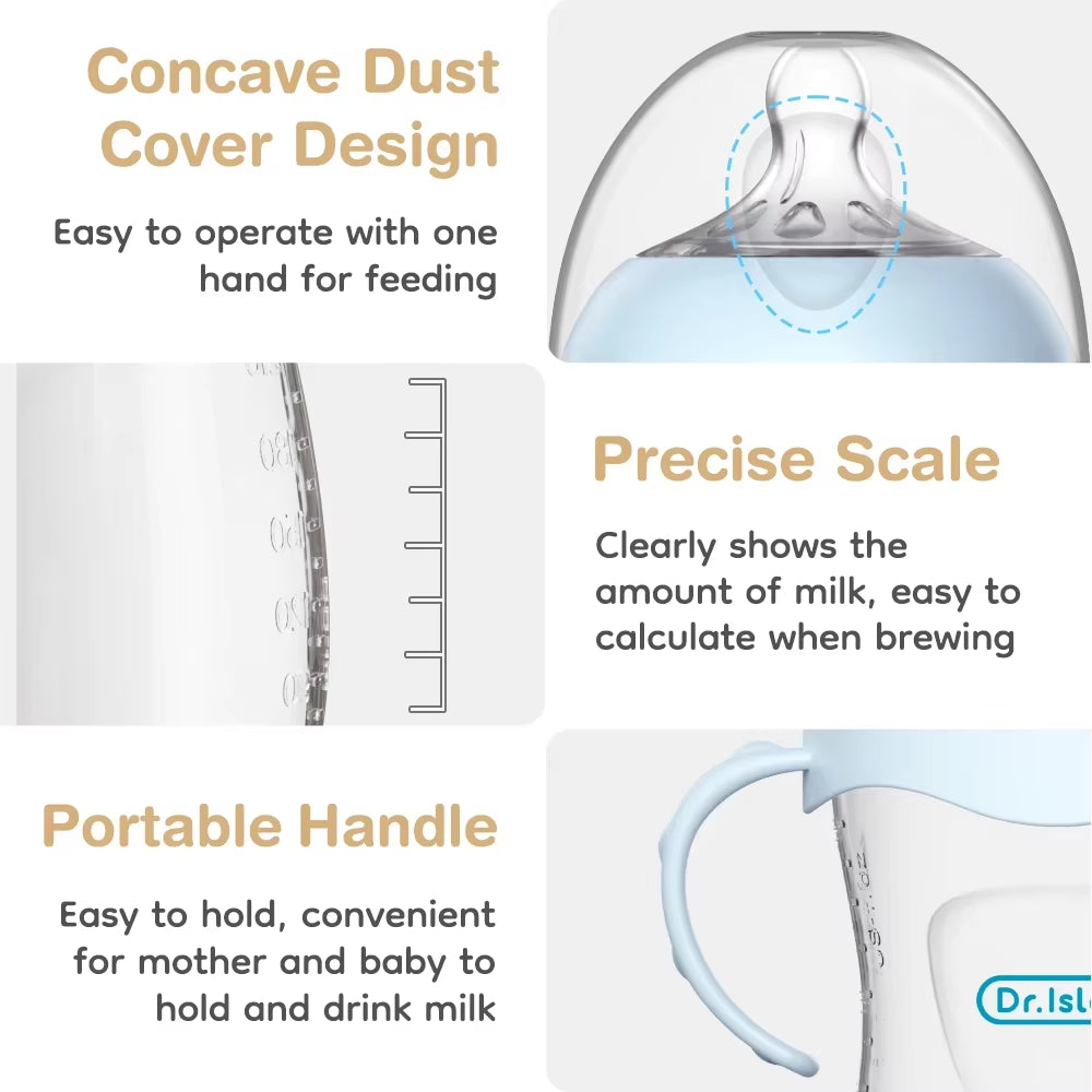 Baby PP Bottle 150/240/330ML Newborn Baby Bottle with Handle Milk Bottlefeeding Baby Bottles Newborn Feeding Supplies Bpa-Free